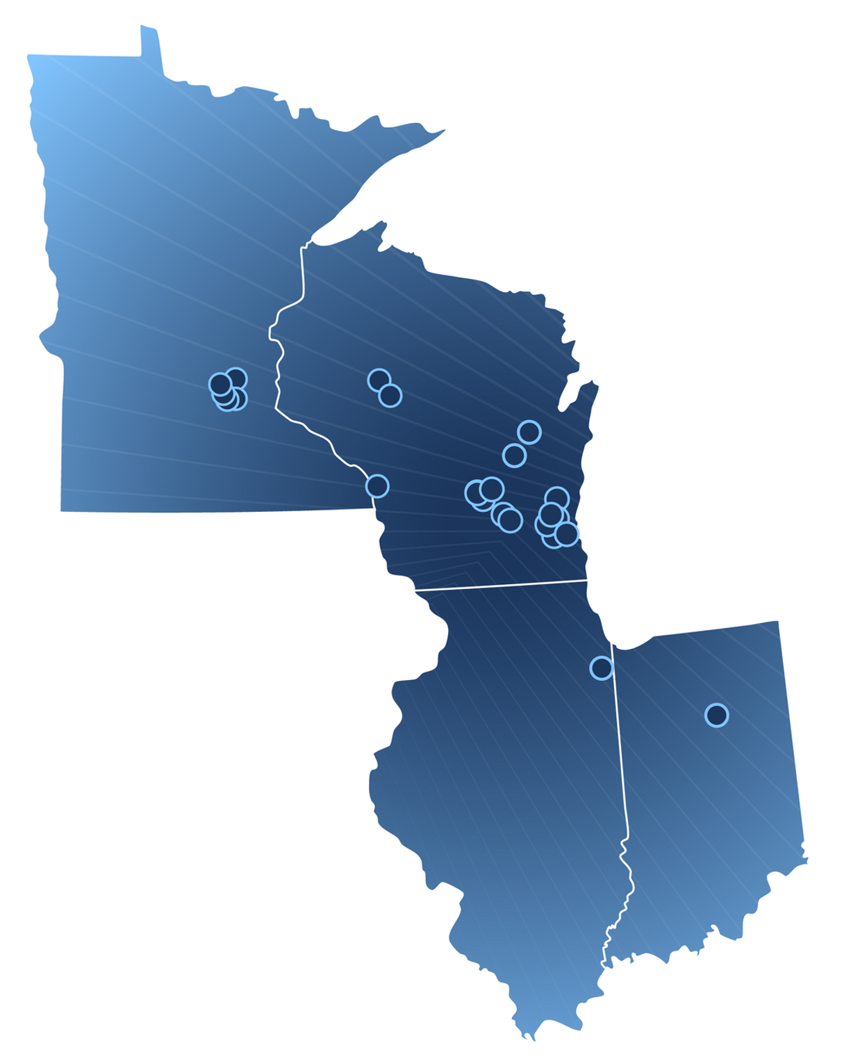 MSP Real Estate portfolio locations across the Upper Midwest